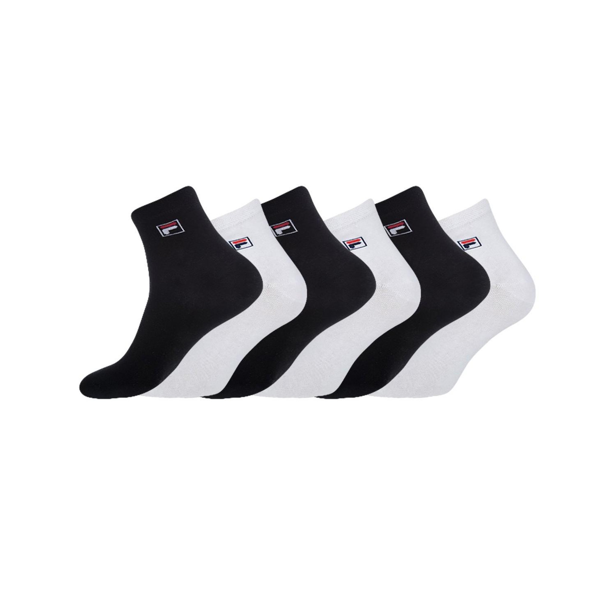 FILA Lot de 6 paires de chaussettes lowcuts. Coloris disponibles : Noir
