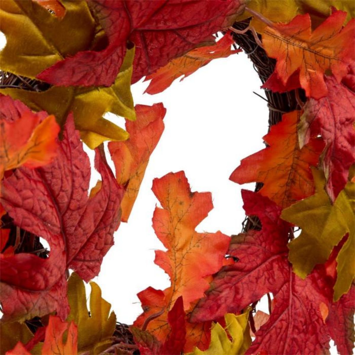 ATMOSPHERA Couronne de Feuilles Artificielles  James  43cm Orange