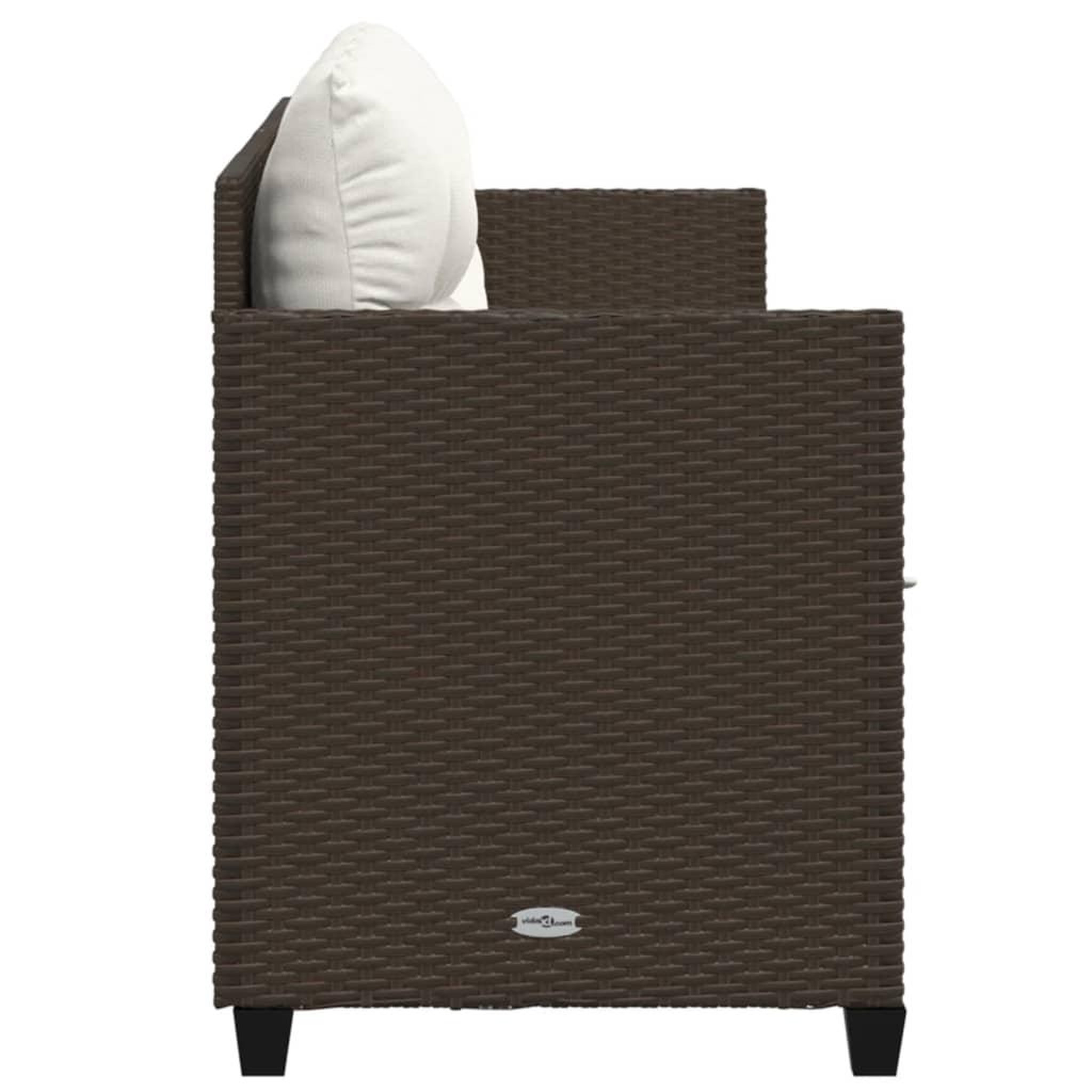 Voir la diapositive 5 : VIDAXL Chaise longue avec coussins marron resine tressee