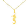 Voir la diapositive 1 : L'ATELIER D'AZUR Collier - Pendentif Hippocampe Or Jaune - Chaine Dorée Offerte - Enfant