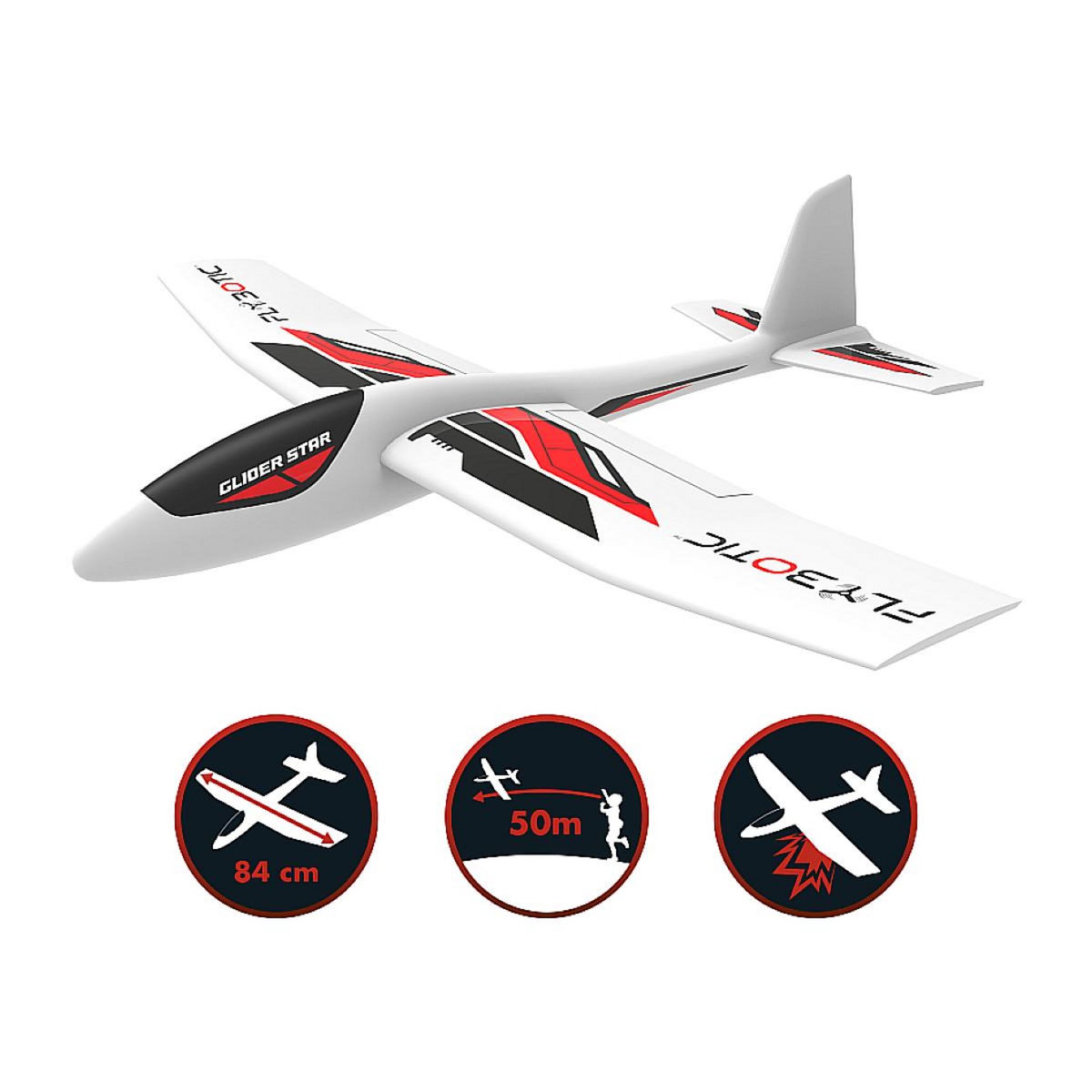 SILVERLIT FLYBOTIC – Planeur GLIDER STAR – 80 CM