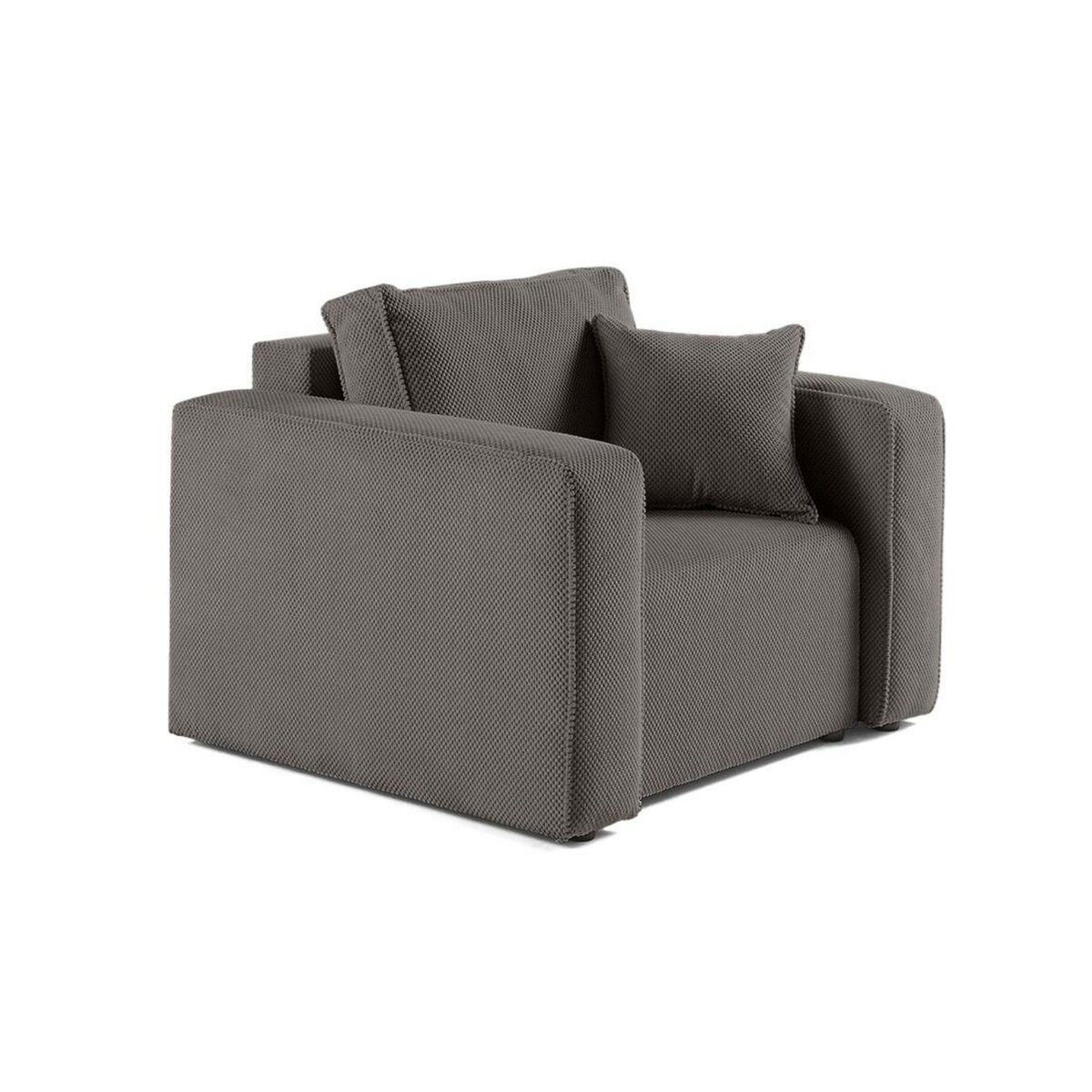 BEST MOBILIER Topaze - fauteuil - en velours texturé