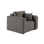 Voir la diapositive 1 : BEST MOBILIER Topaze - fauteuil - en velours texturé