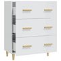 Voir la diapositive 5 : VIDAXL Buffet Blanc brillant 70x34x90 cm Bois d'ingenierie