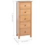 Voir la diapositive 6 : VIDAXL Commode haute 45x32x110 cm Bois de chene massif