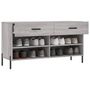 Voir la diapositive 4 : VIDAXL Banc à chaussures sonoma gris 102x35x55 cm bois d ingénierie