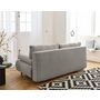 Voir la diapositive 5 : BEST MOBILIER Cristal - canapé 3 places - convertible avec coffre et grand pouf - en velours côtelé
