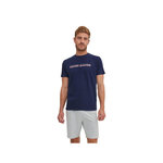 SERGE BLANCO Ensemble Pyjama court Tshirt col rond homme en coton. Coloris disponibles : Bleu