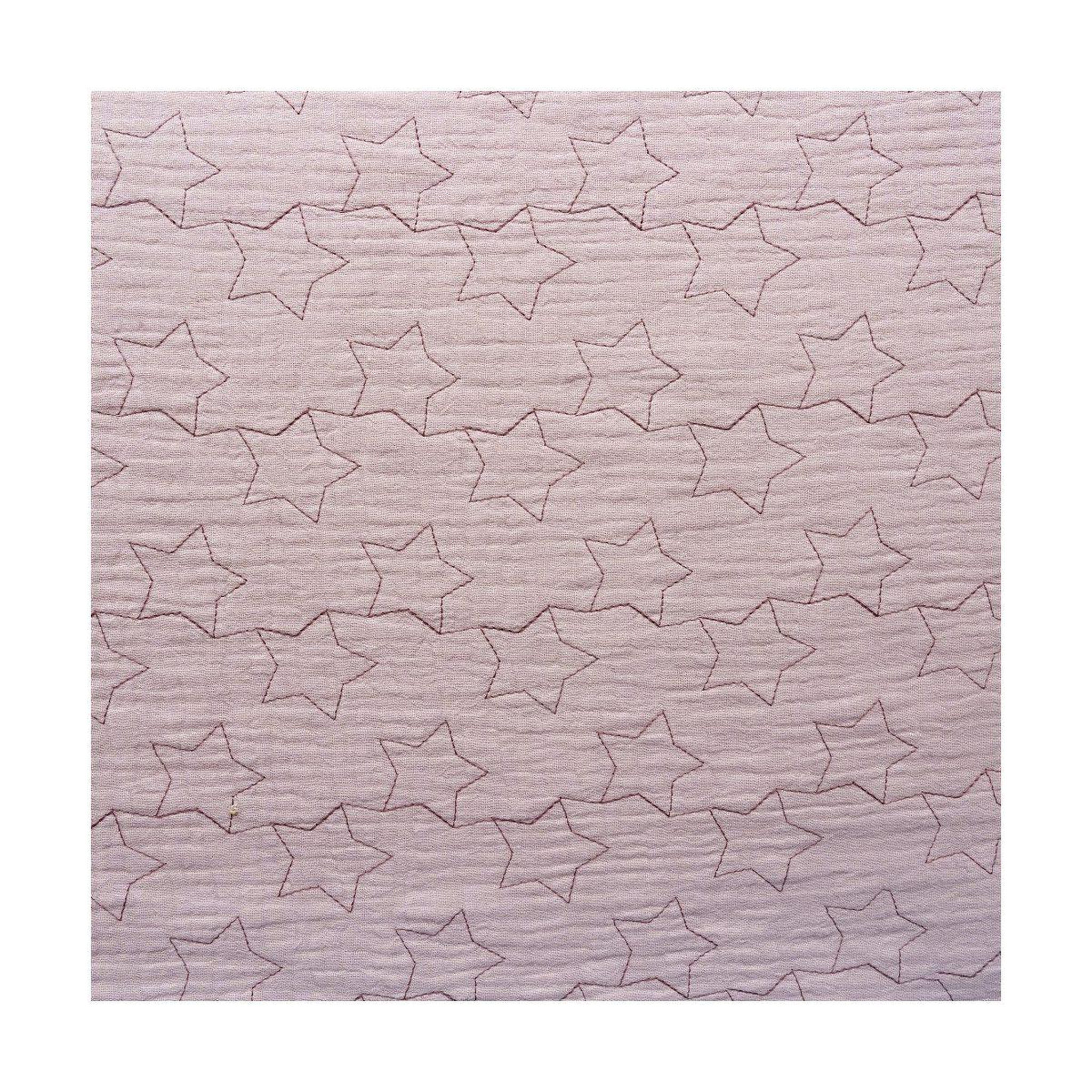 Voir la diapositive 4 : INTERBABY Sac de poussette  étoiles - coton mousseline - rose foncé - se suspend au guidon