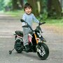 APRILIA Moto électrique Aprilia Dorsoduro 900 pour Enfant - avec Klaxon, système audio et roulettes de soutien