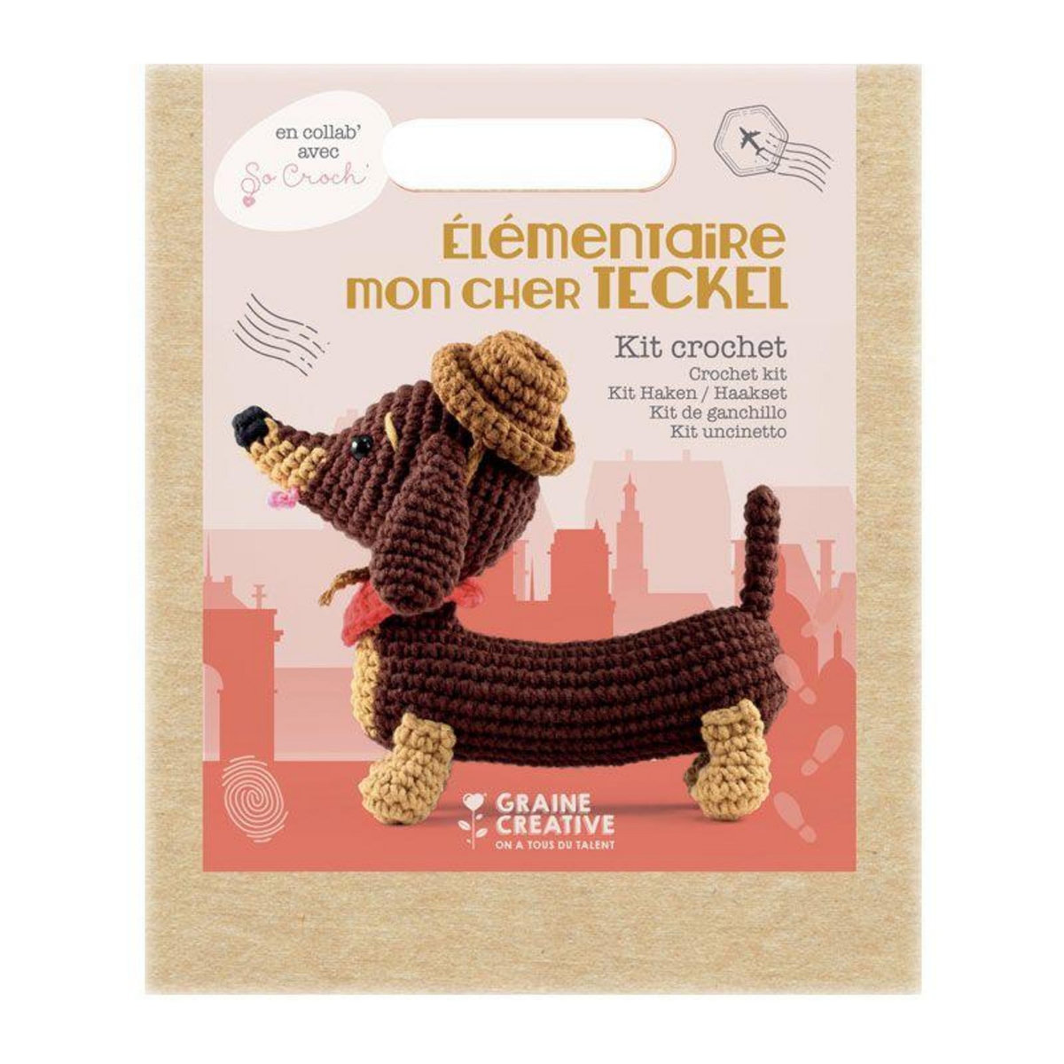 Graine créative Kit Amigurumi Teckel 180mm