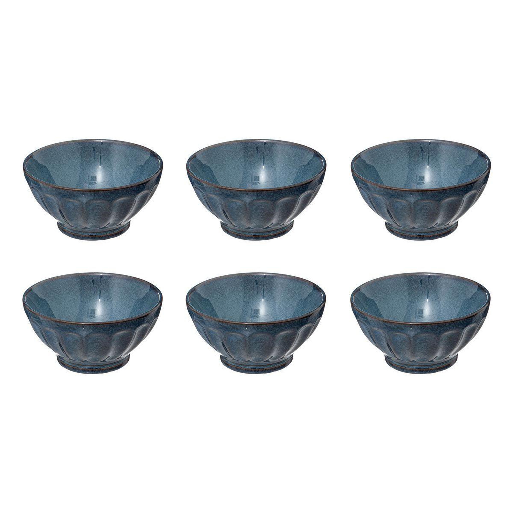 Voir la diapositive 1 : SECRET DE GOURMET Lot de 6 bols design  roma  56cl bleu