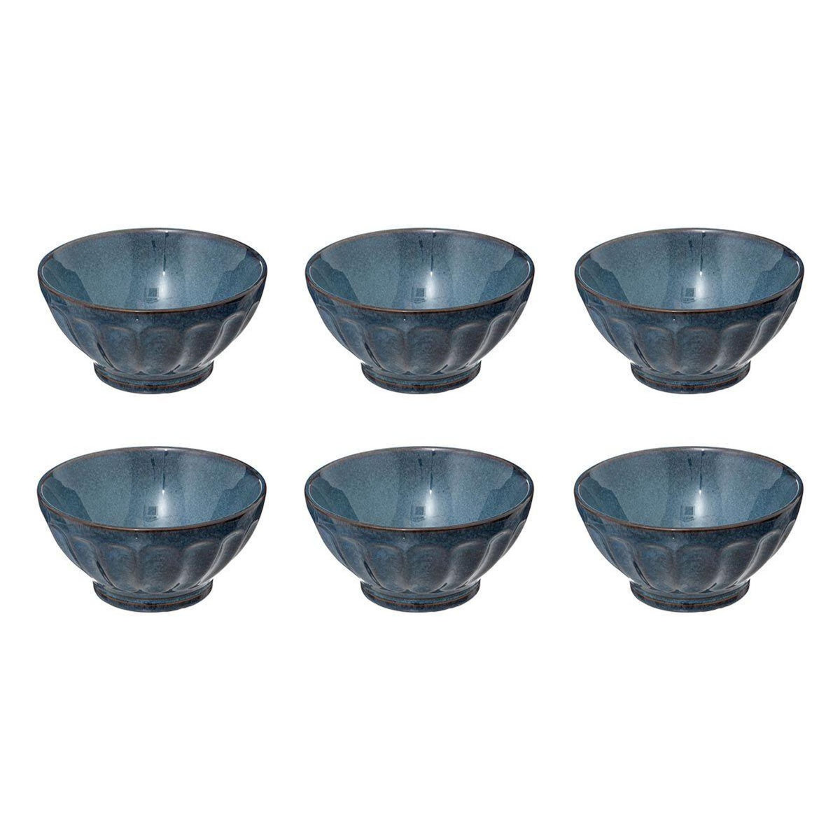 SECRET DE GOURMET Lot de 6 Bols Design  Roma  56cl Bleu