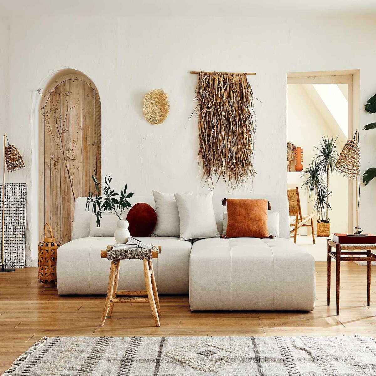 LISA DESIGN Onyx - canapé modulable d'angle réversible 4 places - en tissu