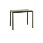 HESPERIDE Table de jardin rectangulaire alu Evasion 4 places effet bois Lin et laurier - Hespéride