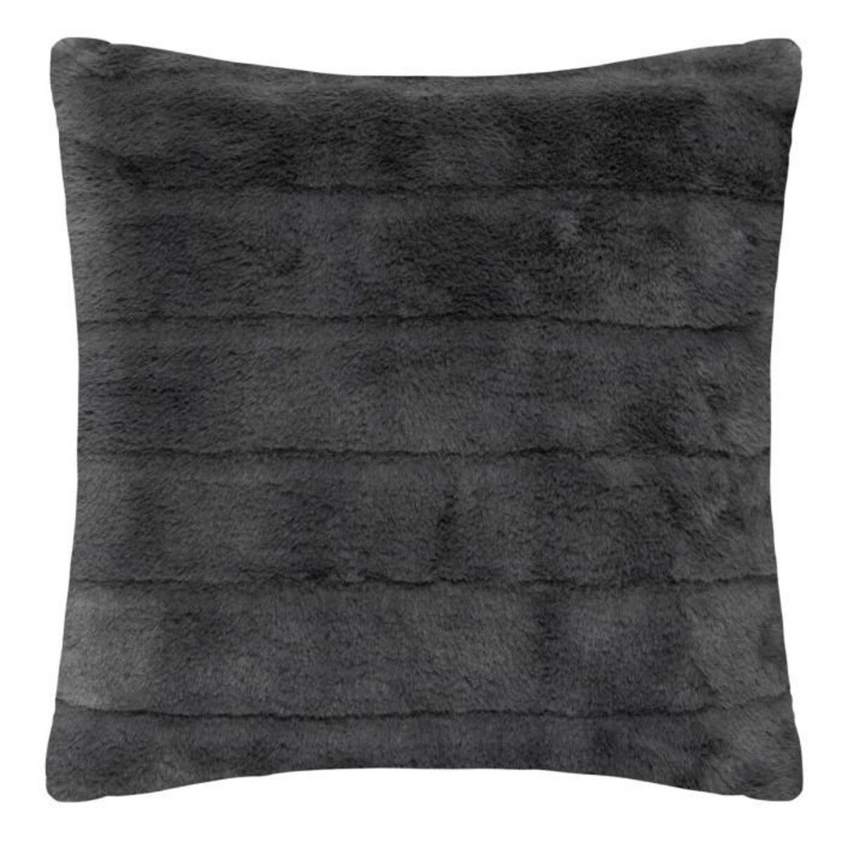 ATMOSPHERA Coussin Imitation Fourrure  Manoir  45x45cm Gris Foncé