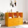Voir la diapositive 3 : VIDAXL Buffet jaune moutarde 99x39x73 cm acier