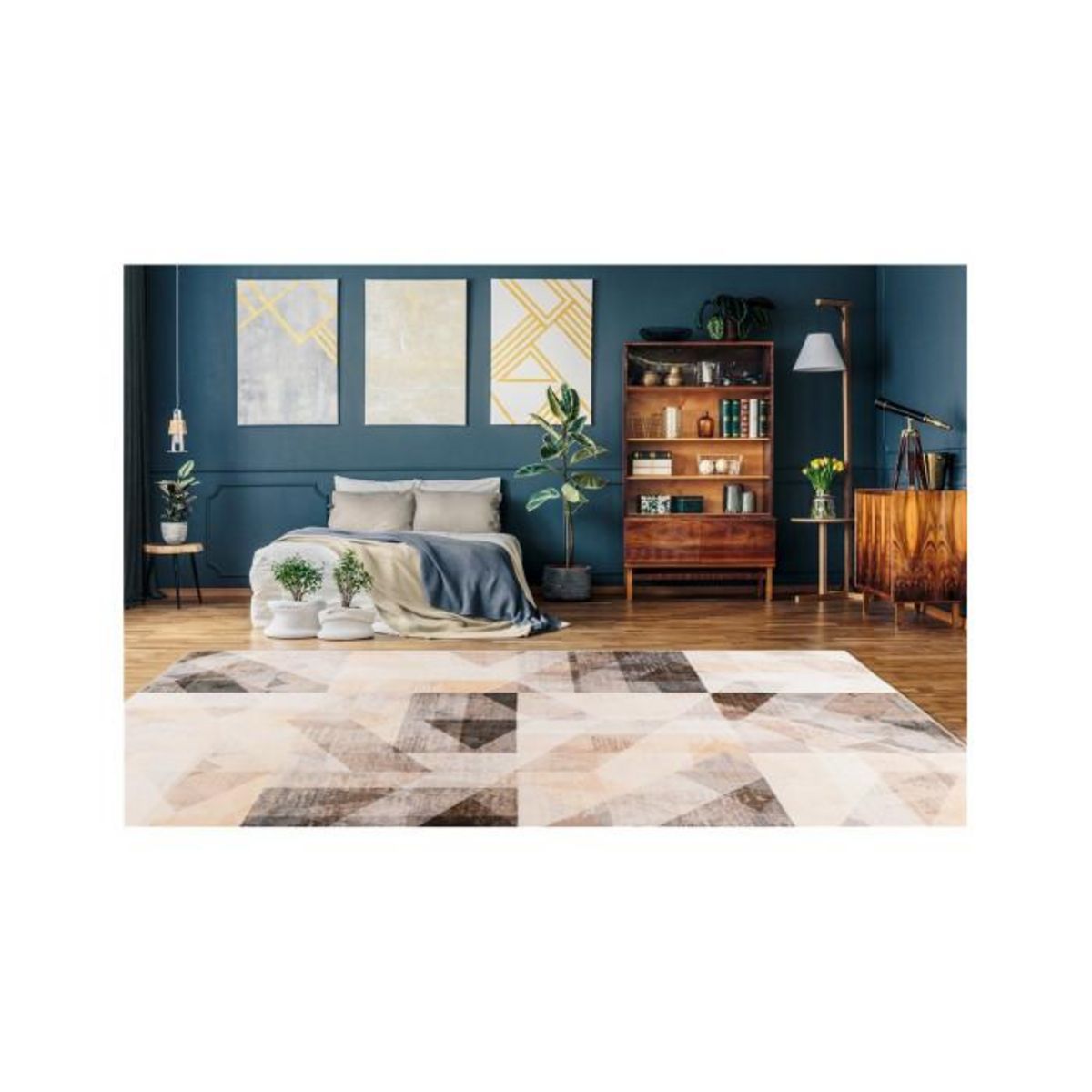 Paris Prix Tapis Tissé Vintage  Saphira  Gris & Beige