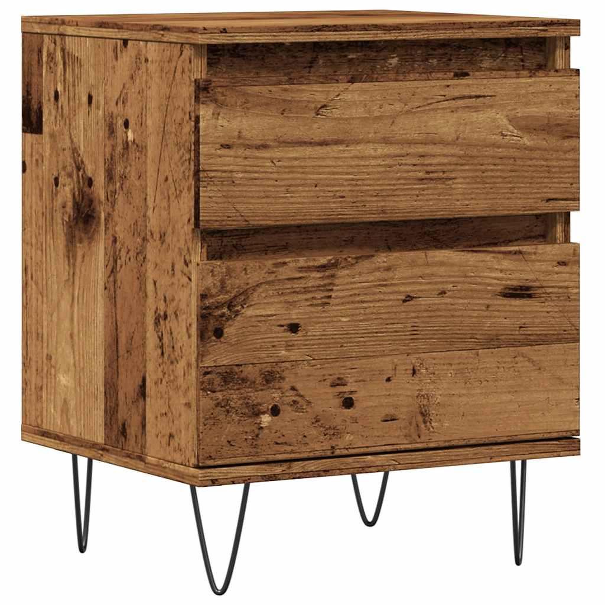 Voir la diapositive 2 : VIDAXL Table de chevet vieux bois 40x35x50 cm bois d'ingenierie
