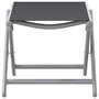 Voir la diapositive 3 : VIDAXL Repose-pied pliable noir et argente textilene et aluminium