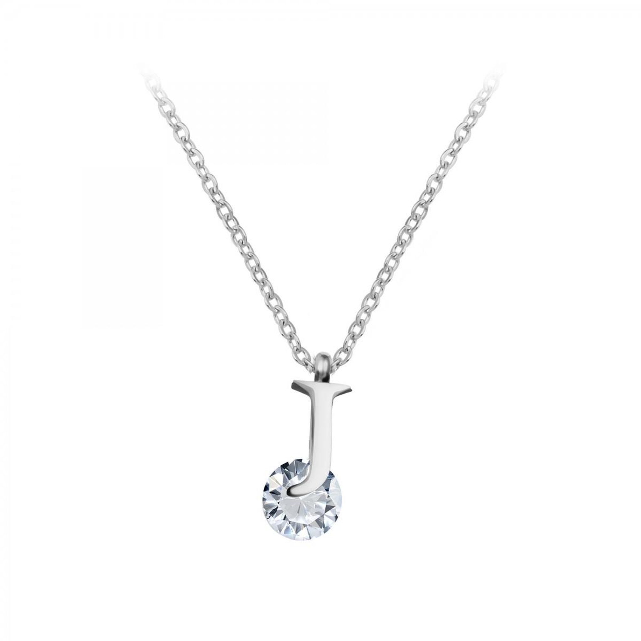 SC CRYSTAL Collier alphabet lettre J SC Crystal orné de cristaux scintillants