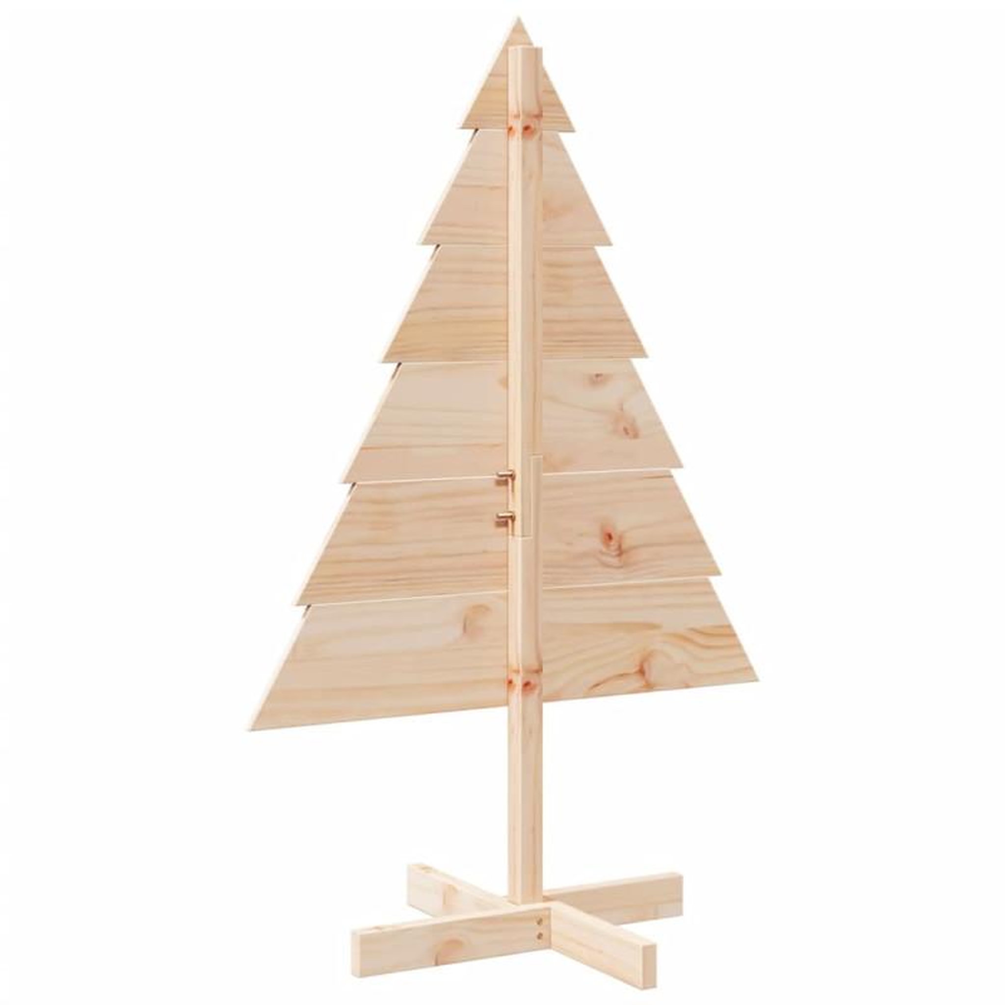 Voir la diapositive 5 : VIDAXL Arbre de Noël en bois pour décoration 110 cm bois massif
