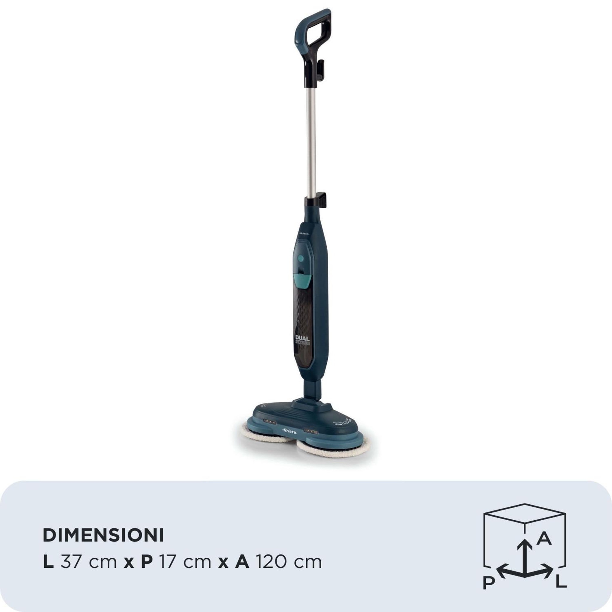 Voir la diapositive 3 : ARIETE Nettoyeur à vapeur Ariete 4178/00 Bleu avec 2 pads en microfibre