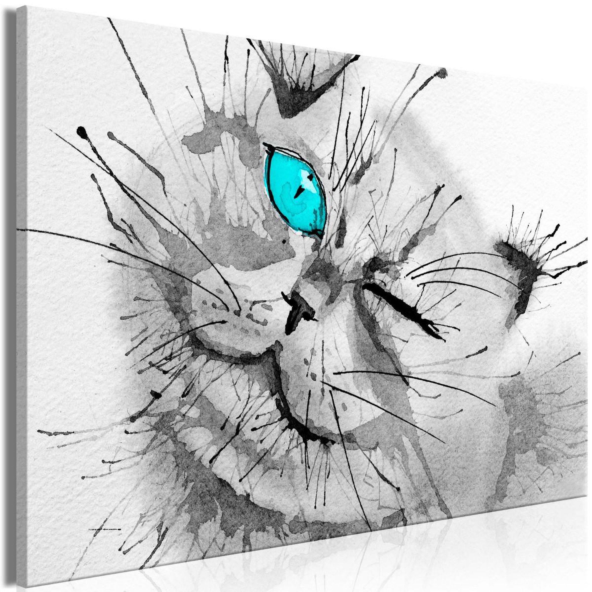 Voir la diapositive 1 : Paris Prix Tableau imprimé  happy look wide blue