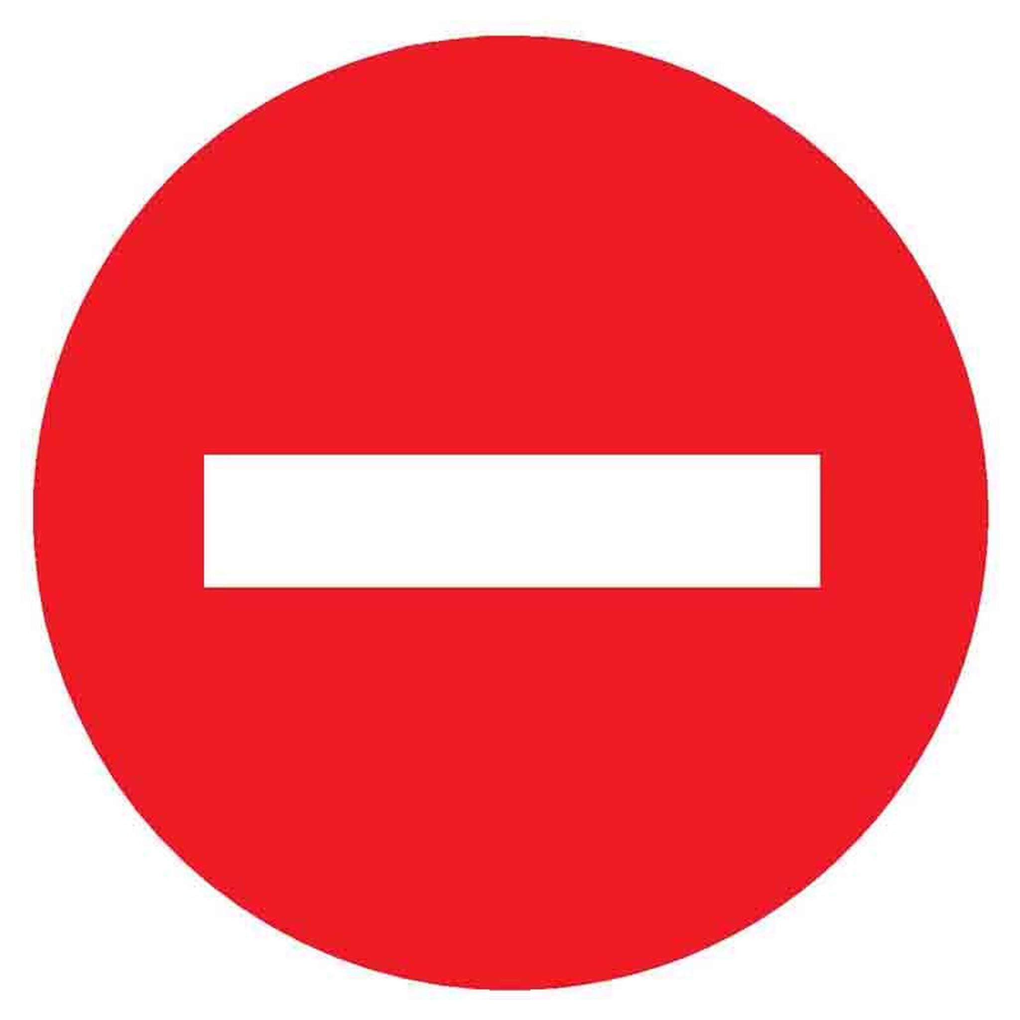 NOVAP Disque plastique  Sens interdit