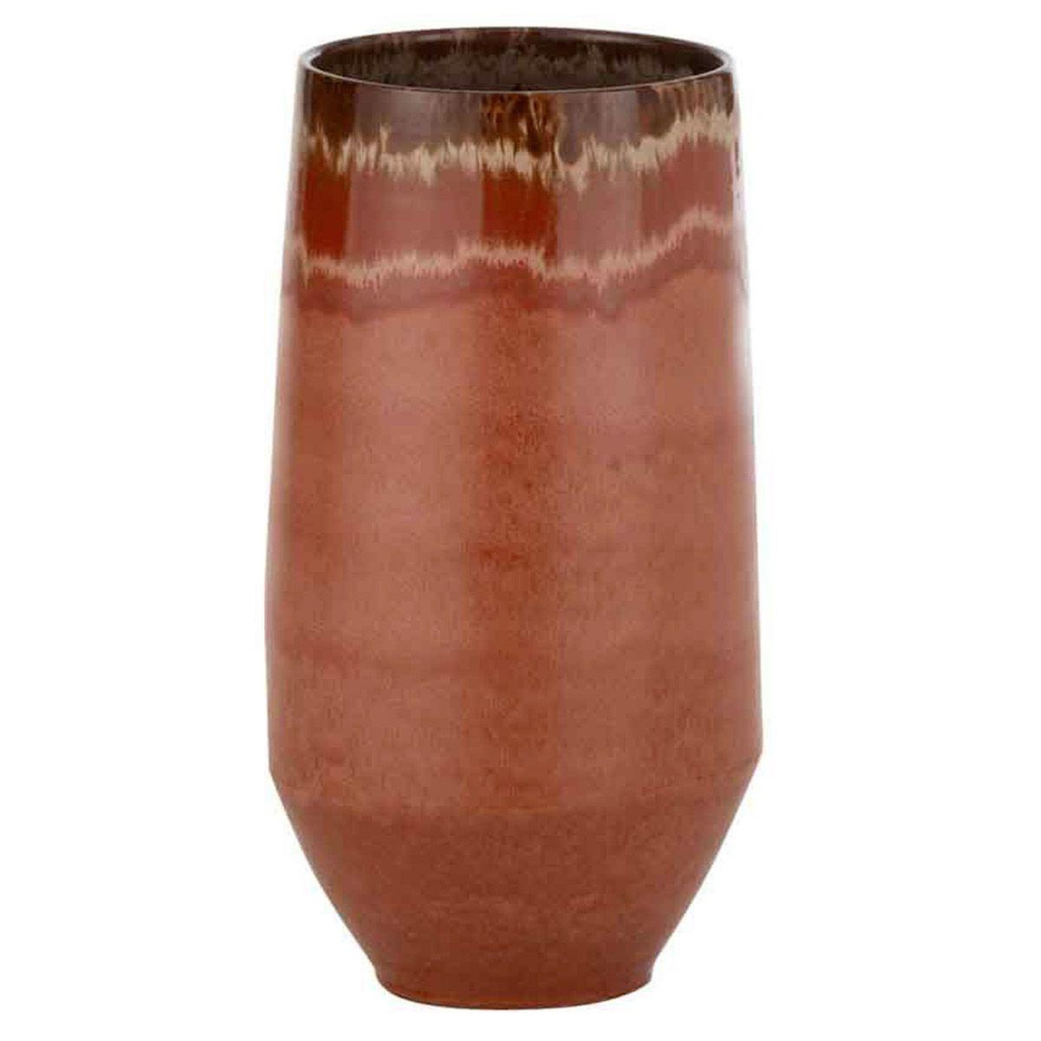 J-LINE Vase allongé en céramique  aline  50cm rouge