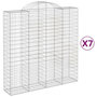 Voir la diapositive 2 : VIDAXL Paniers a gabions arques 7 pcs 200x50x200/220 cm Fer galvanise