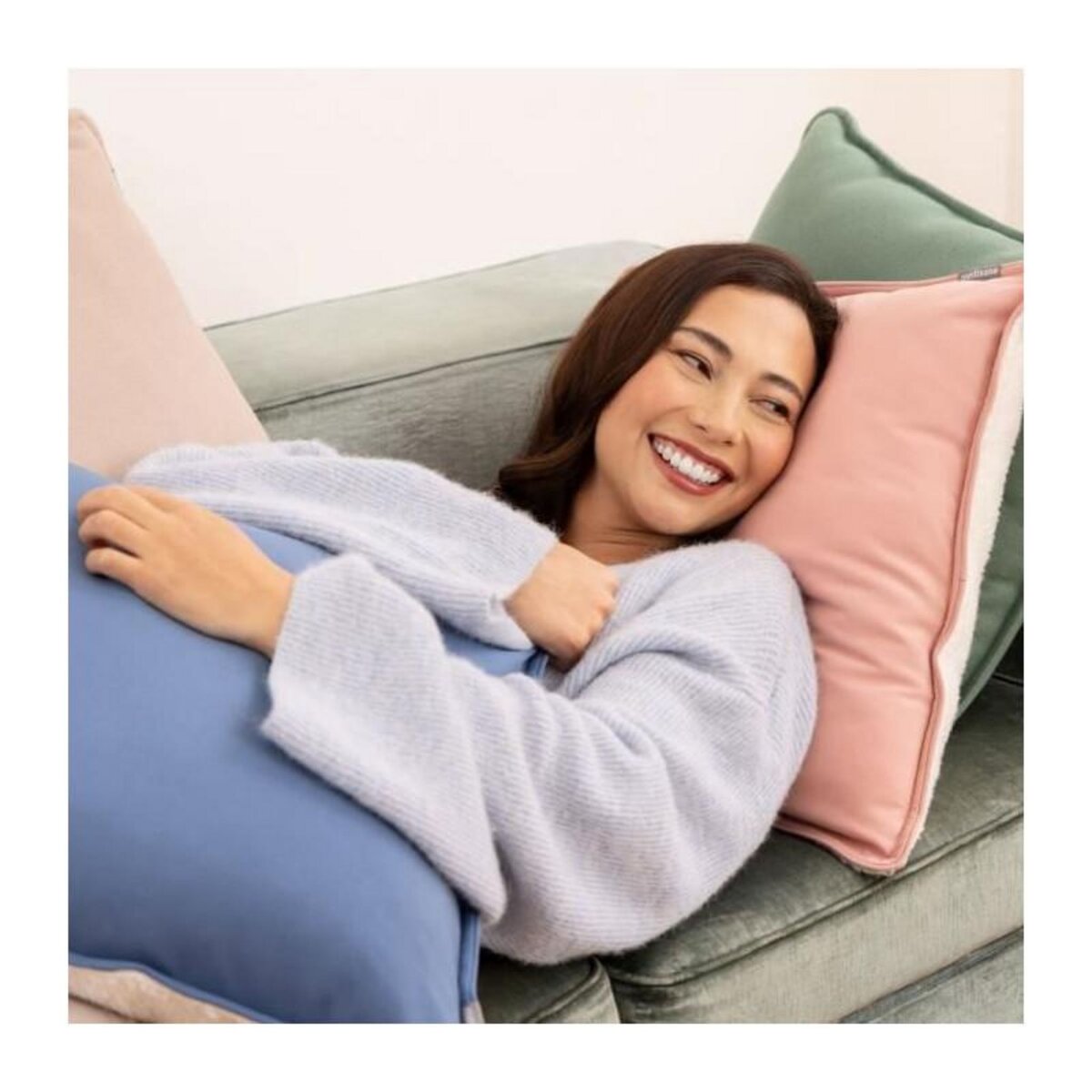 Medisana Coussin chauffant sans fil - MEDISANA - HC 150 - 10 W - Double face bleu et blanc polaire
