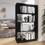 Voir la diapositive 1 : VIDAXL Bibliotheque/Separateur de piece Noir 80x25x132 cm Pin massif