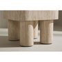 Voir la diapositive 6 : Paris Prix Table d'Appoint Effet Travertin  Klirou  50cm Beige