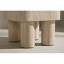 Voir la diapositive 6 : Paris Prix Table d'Appoint Effet Travertin  Klirou  50cm Beige