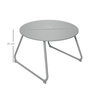 Voir la diapositive 3 : OUTSUNNY Table basse de jardin ronde Ø 60 cm métal époxy gris