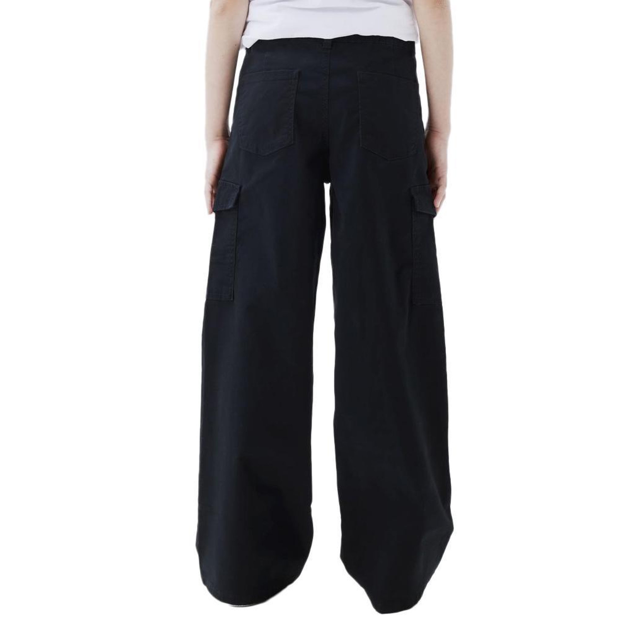 Voir la diapositive 2 : NAME IT Pantalon en Toile Noir Fille Name it Wide Twill