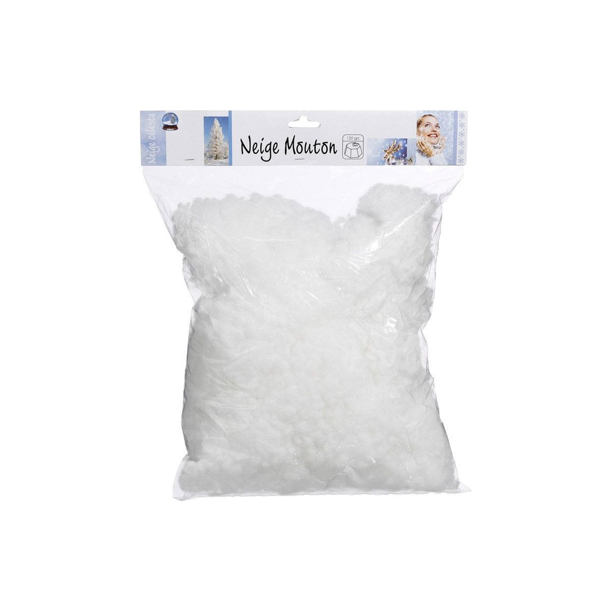Voir la diapositive 2 : FEERIC LIGHT & CHRISTMAS Décoration de noël  neige mouton  27cm blanc