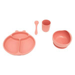 Atmosphera Kids Set de Repas 4 Pièces  Coccinelle  20cm Rose