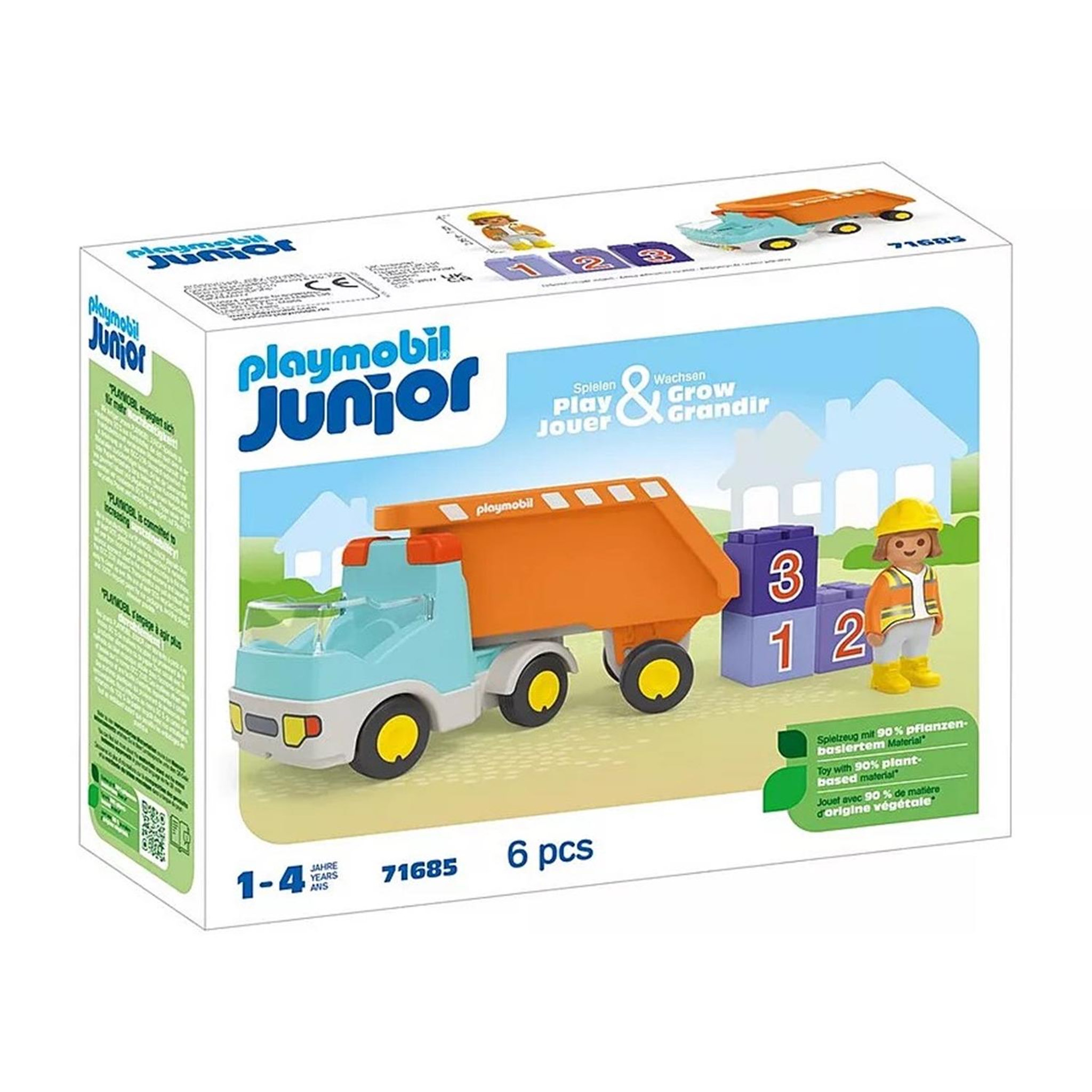 Voir la diapositive 1 : PLAYMOBIL PLAYMOBIL Junior 71685 Camion benne, Des 12 mois