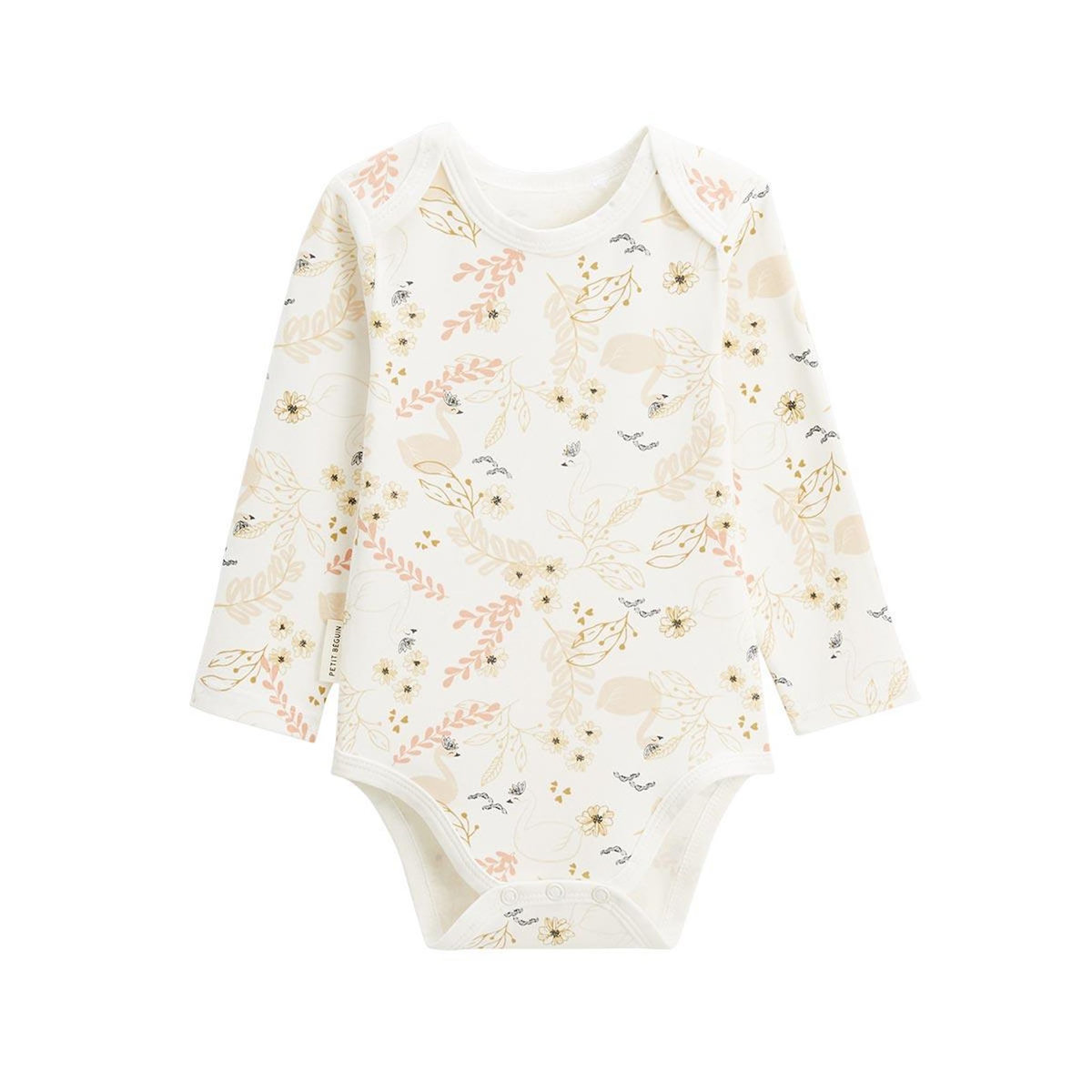 Petit Béguin Lot de 2 bodies bébé manches longues Swan