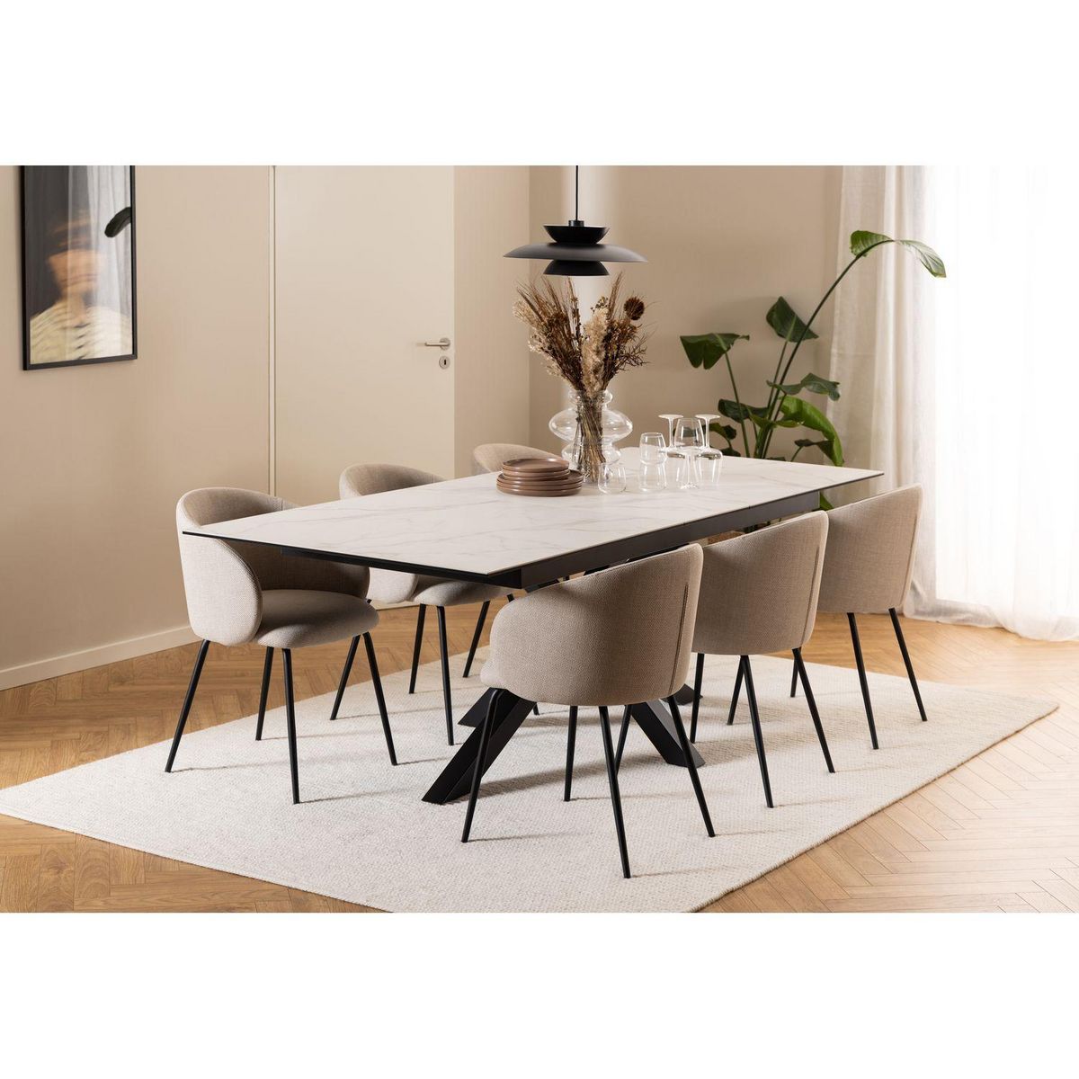 TOILINUX Lot de 2 chaises avec accoudoirs SÖREN