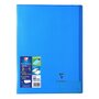CLAIREFONTAINE  Cahier piqué Koverbook 24x32cm 48 pages grands carreaux Seyes bleu transparent