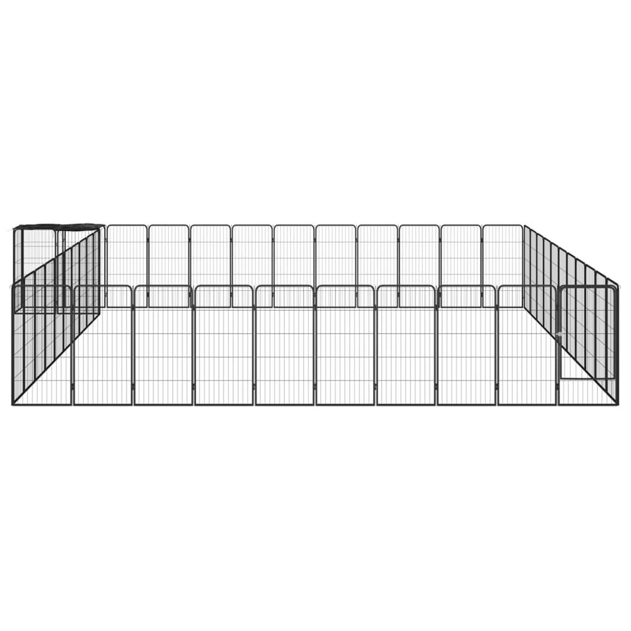 Voir la diapositive 2 : VIDAXL Parc pour chien 46panneaux Noir 50x100cm Acier enduit de poudre