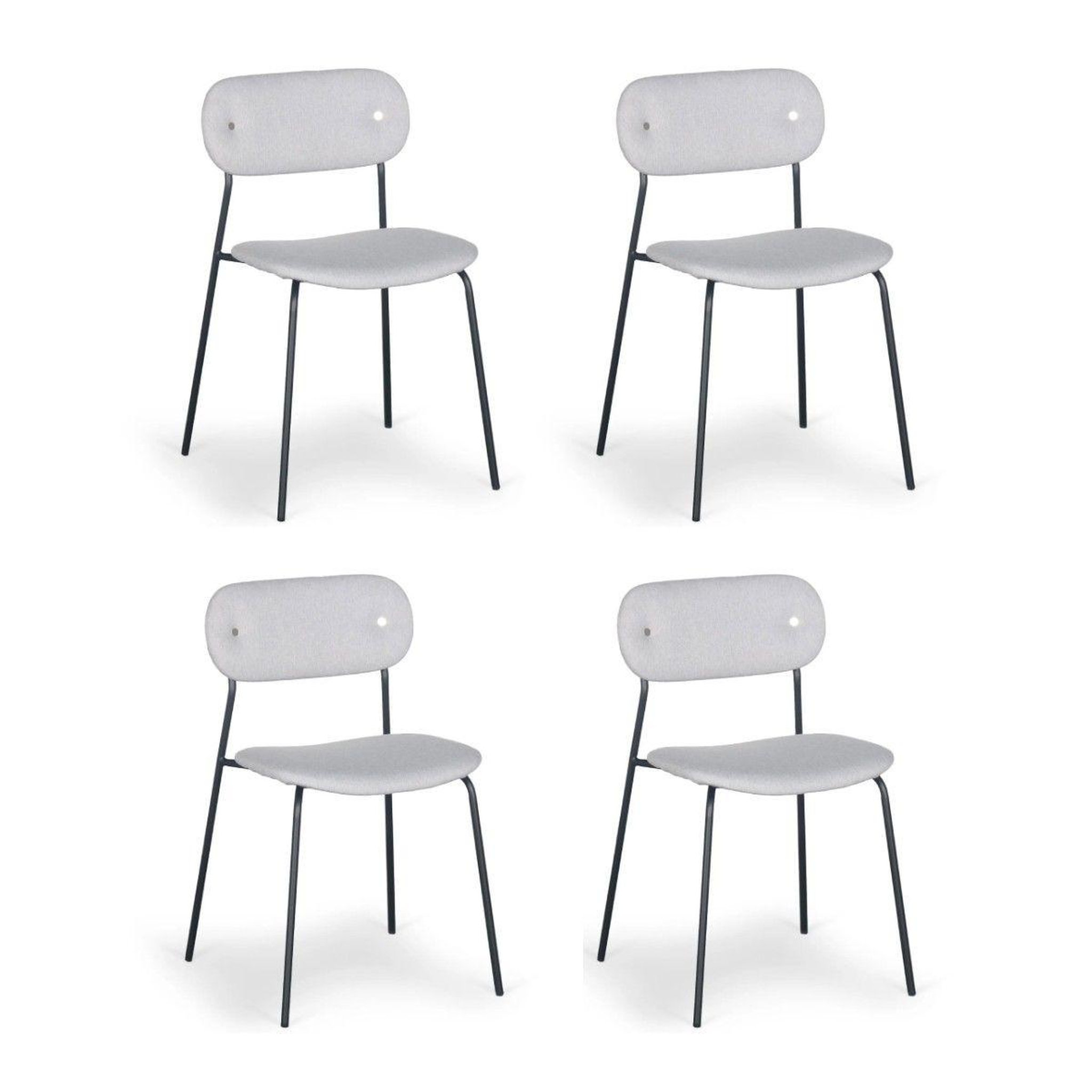 Voir la diapositive 1 : Paris Prix Lot de 4 Chaises Design  Tyler  80cm Gris