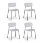 Voir la diapositive 1 : Paris Prix Lot de 4 Chaises Design  Tyler  80cm Gris
