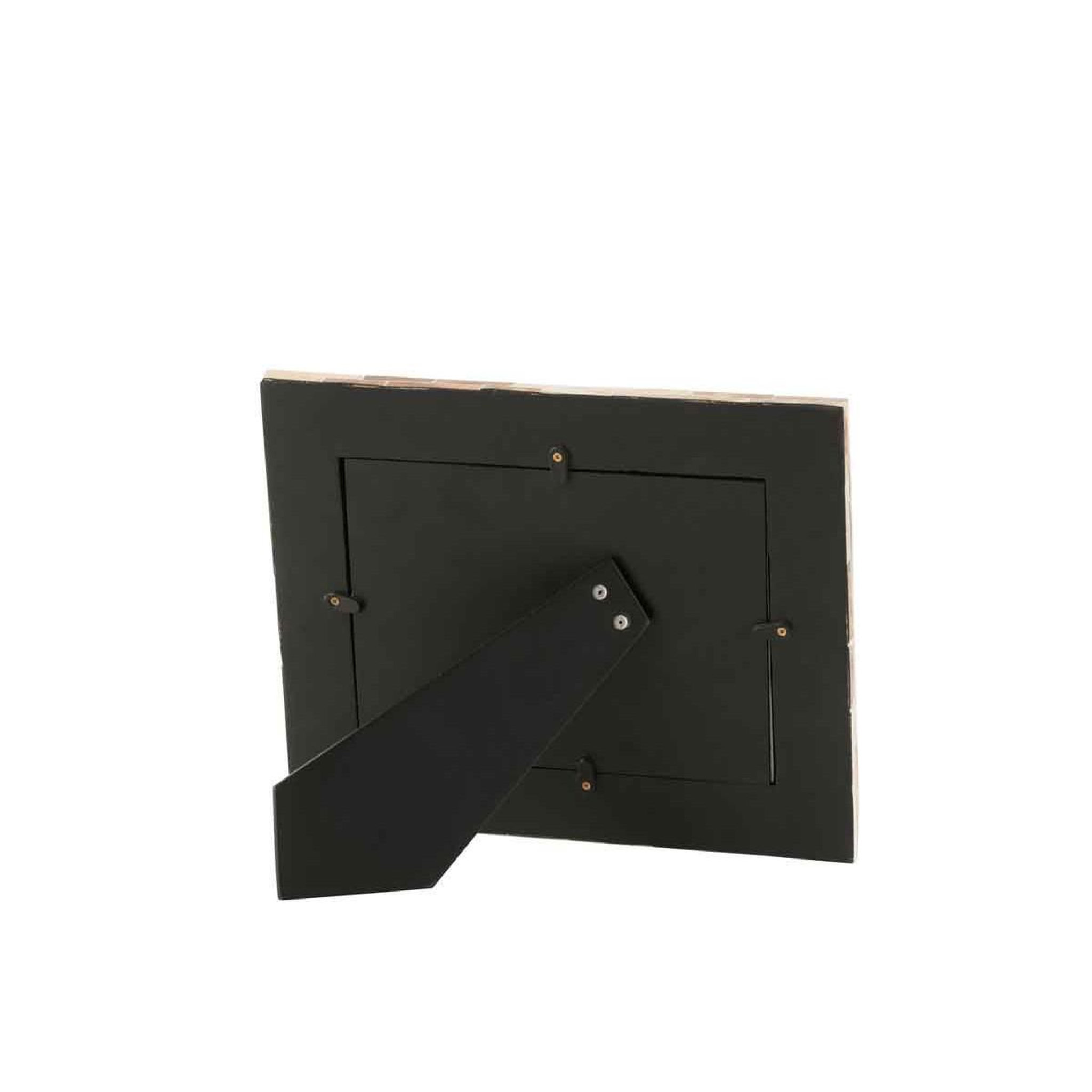 Voir la diapositive 2 : J-LINE Cadre photo en bois déco  nuye  12x17cm beige