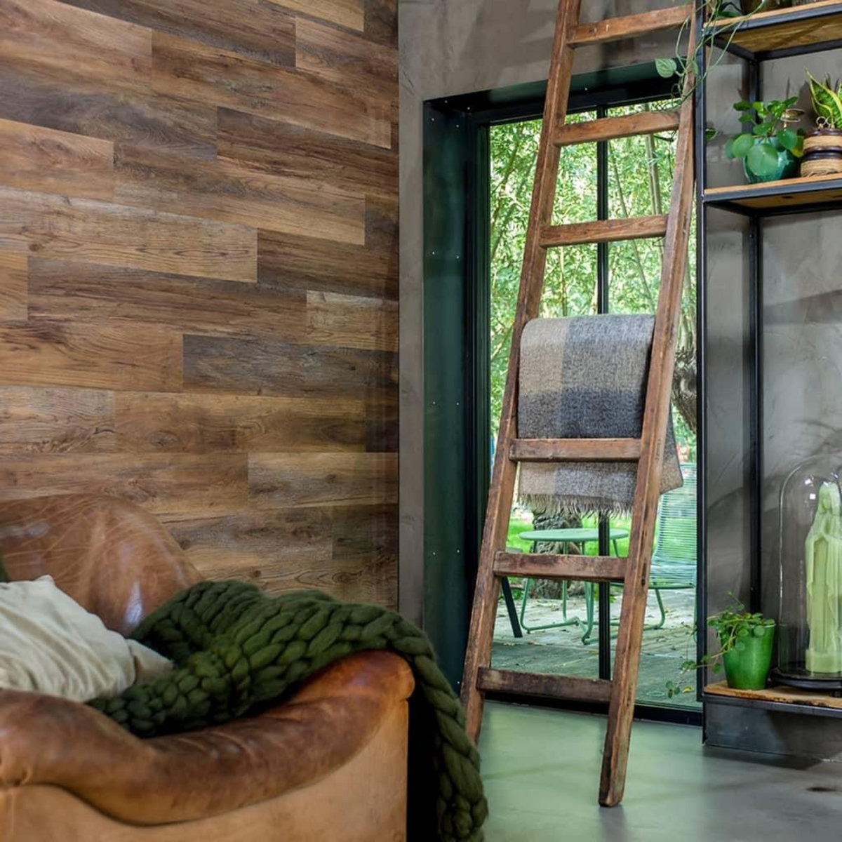 WallArt WallArt Planches d'aspect de bois Marron terre d'ombre