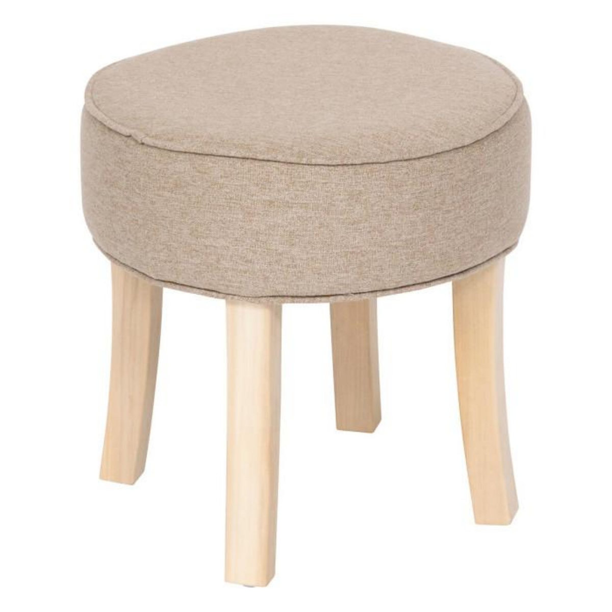 ATMOSPHERA Tabouret en Tissu  Adriel  35cm Beige