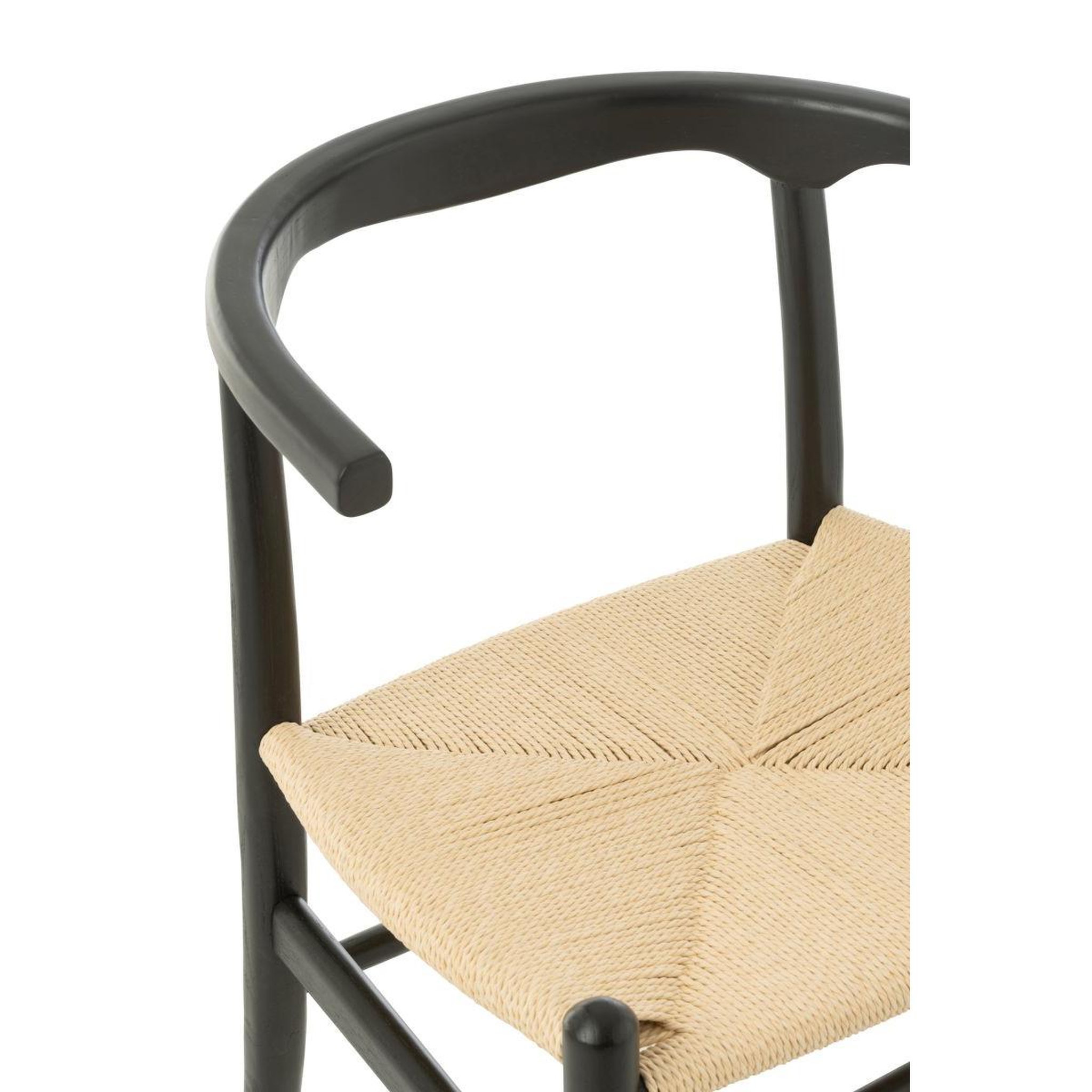 Voir la diapositive 5 : J-LINE Chaise en bois  toon  76cm noir